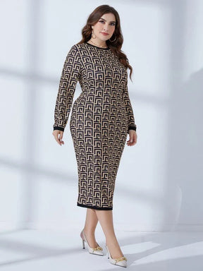 Vestido Impressão Total Sem Cinto Plus Size - Zoe