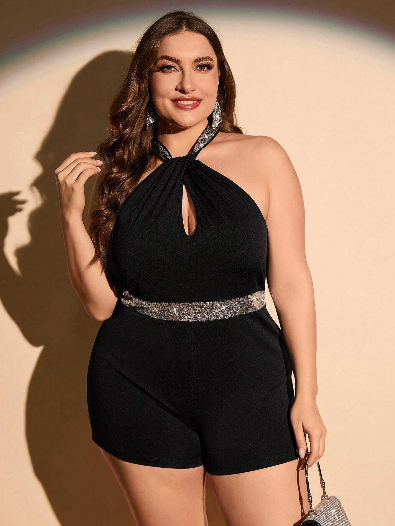 Macacão de Festa Plus Size com Botões - Jennifer