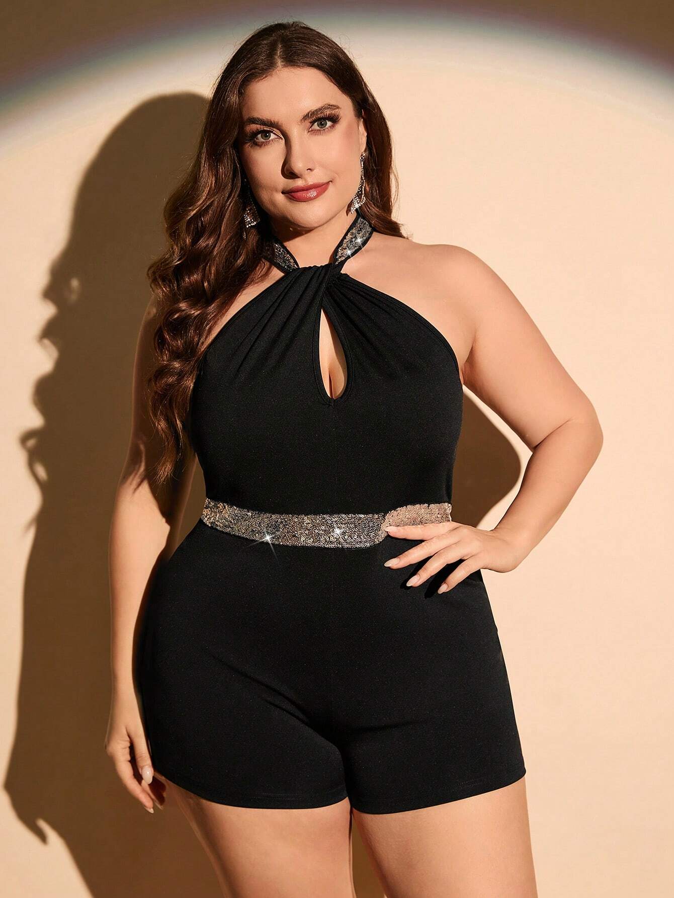 Macacão de Festa Plus Size com Botões - Jennifer