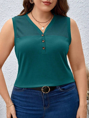 Regata Casual de Verão com Decote V Plus Size - Renata