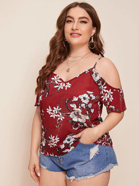 Blusa Classic Floral Plus Size. - tassiniSKU_1713793845290_284tassinitassini(A027)1713793845290/213Blusa Classic Floral VermelhoGcamisa feminina, blusas plus size feminina, blusas plus size, blusas femininas, blusa social feminina, blusa feminina plus size, blusa branca feminina,