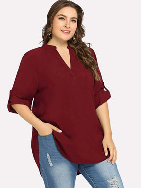 Blusa Social Com Manga Plus Size - tassiniSKU_1713794053940_245tassinitassini(A034)1713794053940/239Blusa Social VinhoGcamisa feminina, blusas plus size feminina, blusas plus size, blusas femininas, blusa social feminina, blusa feminina plus size, blusa branca feminina,