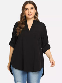 Blusa Social Com Manga Plus Size - tassiniSKU_1713794053940_787tassinitassini(A034)1713794053940/46Blusa Social PretoGcamisa feminina, blusas plus size feminina, blusas plus size, blusas femininas, blusa social feminina, blusa feminina plus size, blusa branca feminina,