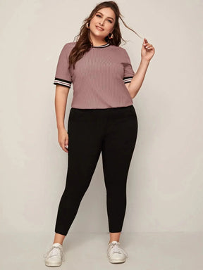 Camiseta De Malha Plus Size - tassinitassinitassiniGCamiseta De Malha Plus Size