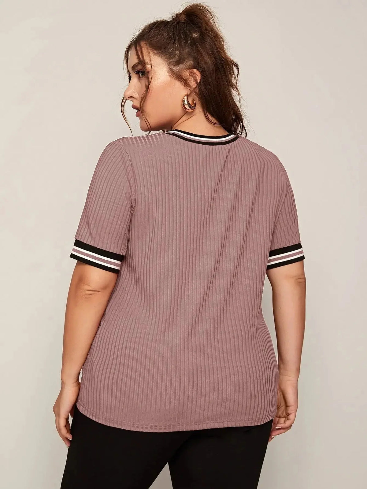 Camiseta De Malha Plus Size - tassinitassinitassiniGCamiseta De Malha Plus Size